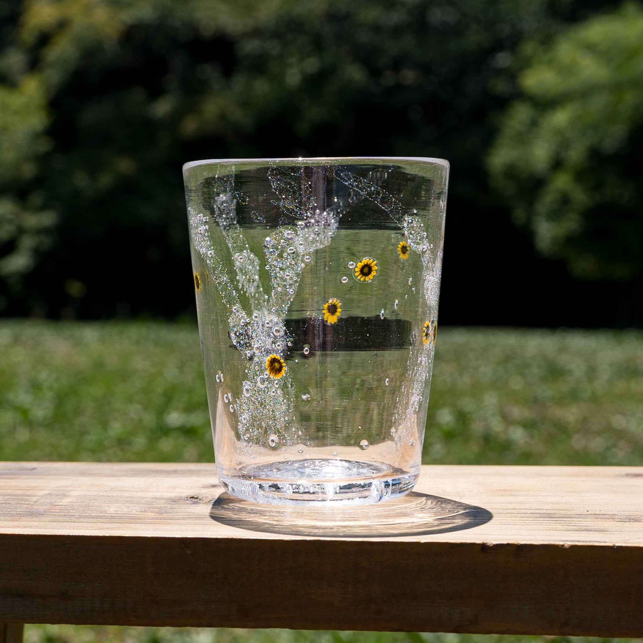 極楽寺がらす工房 ひまわりグラス 中｜作家もののうつわ通販 四季折折