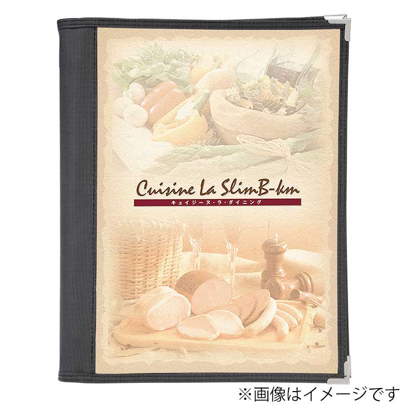 シンビ ボールドバインダーメニューブック ABW A4 6ページ 黒 1冊（ご