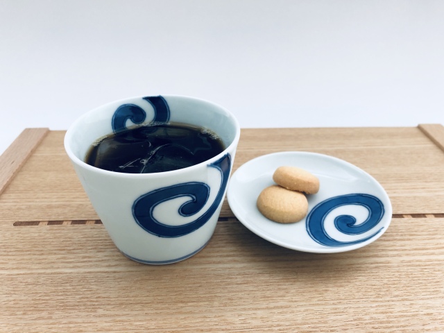 青釉 ローソク立 平安楽入 吉村楽入 氏作 31cm 共箱入 青釉 ローソク立