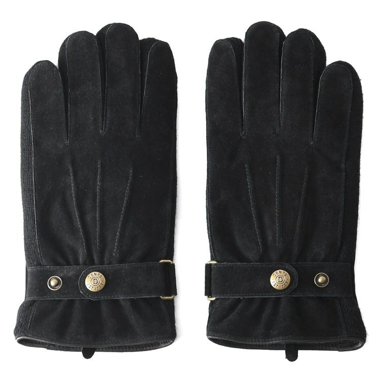 デンツ Milton レザーグローブ ブラック 8 アンラインド 英国製 羊革