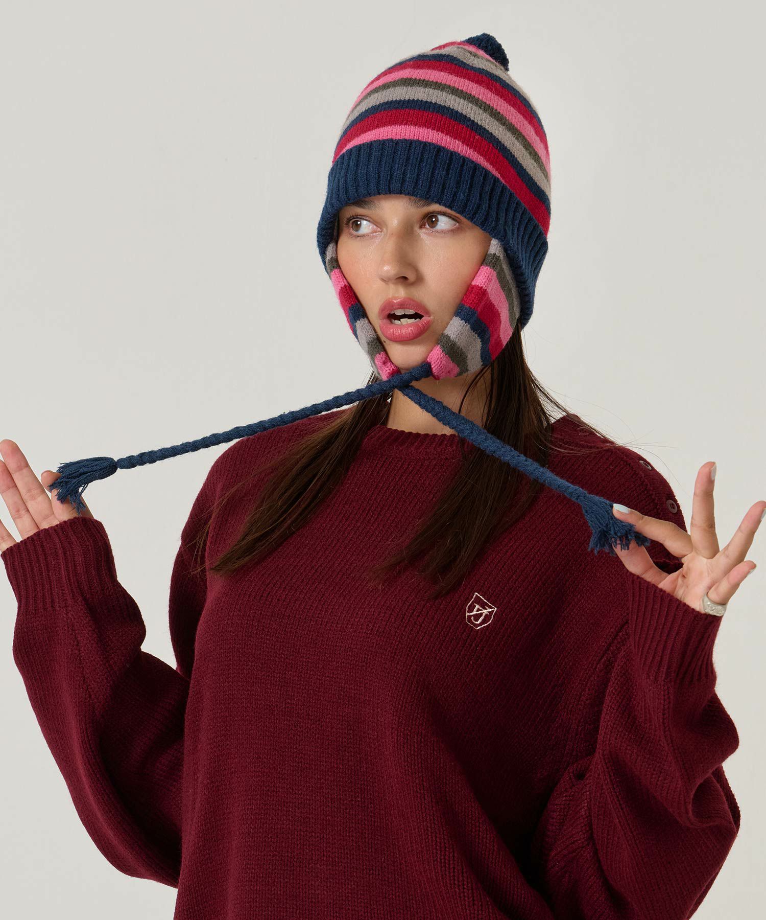 TINAJOJUN マルチカラーストライプニット帽 ニットキャップ商品一覧