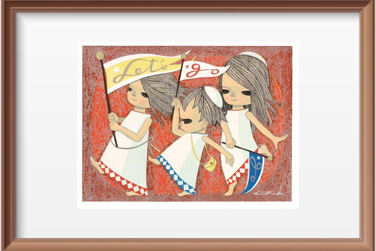 池田修三 木版画 「しおん」 pj65 池田修三 木版画 「しおん」 1974年