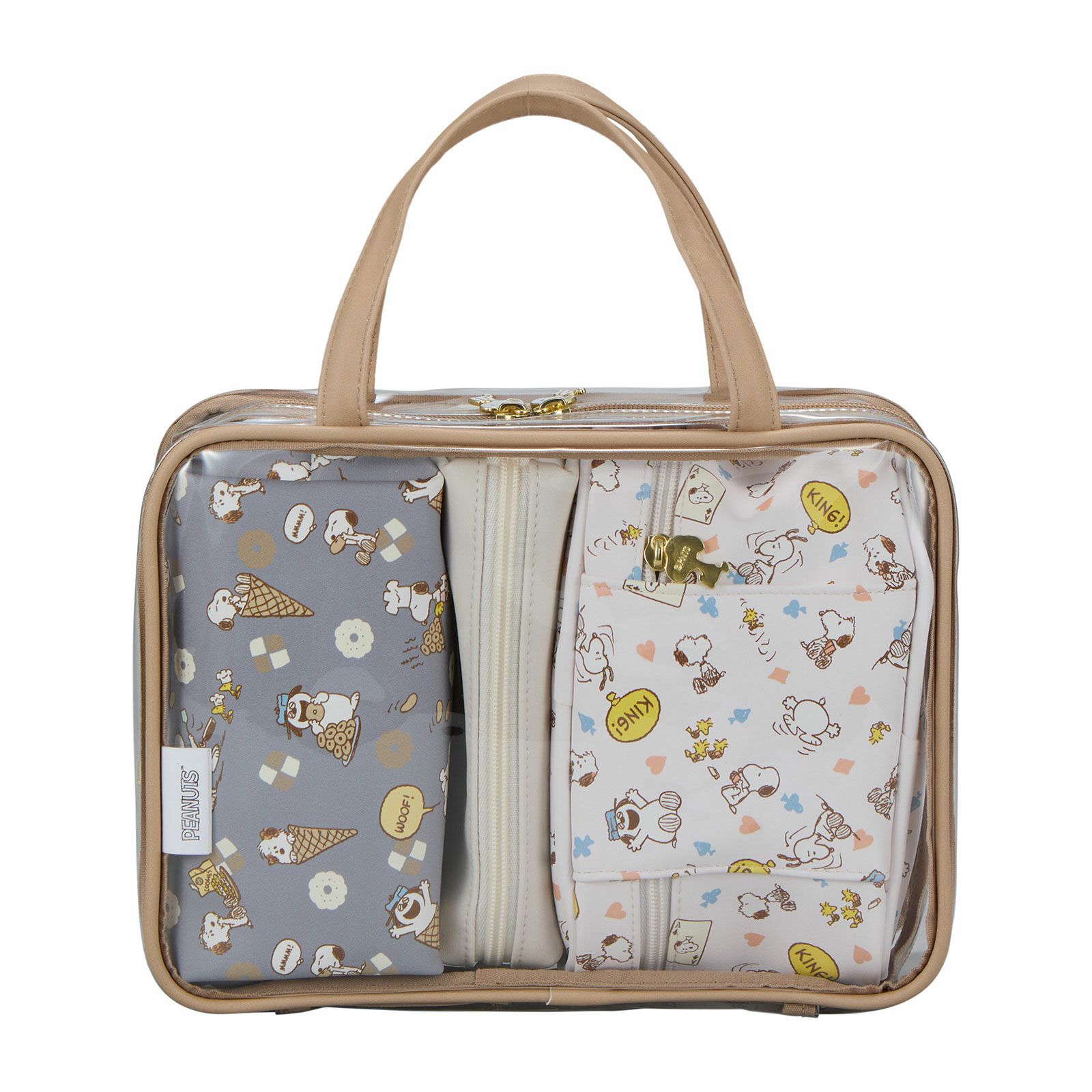 Nissy naptimeトラベルポーチ3点セットbeige2025 Naptime トラベル