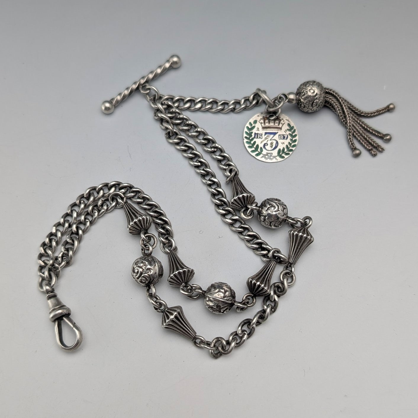 英国ヴィンテージ 純銀製 チャームブレスレット 92g – SILVER-LUG