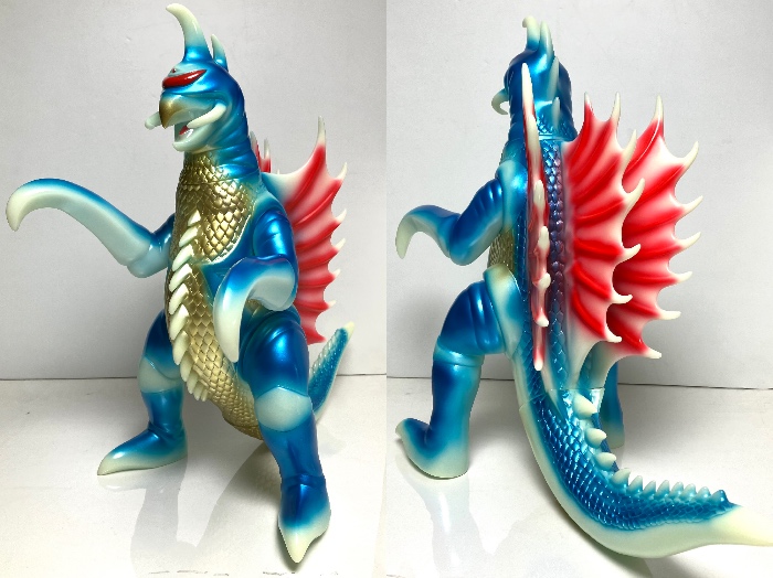 マルサン 世紀の大怪獣 ガイガン450 クリアブルー Gigan ソフビ 未開封