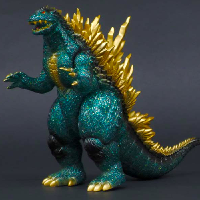 マルサン ゴジラ'99 ソフビ ブルーグリッター マルサン ポップアップ