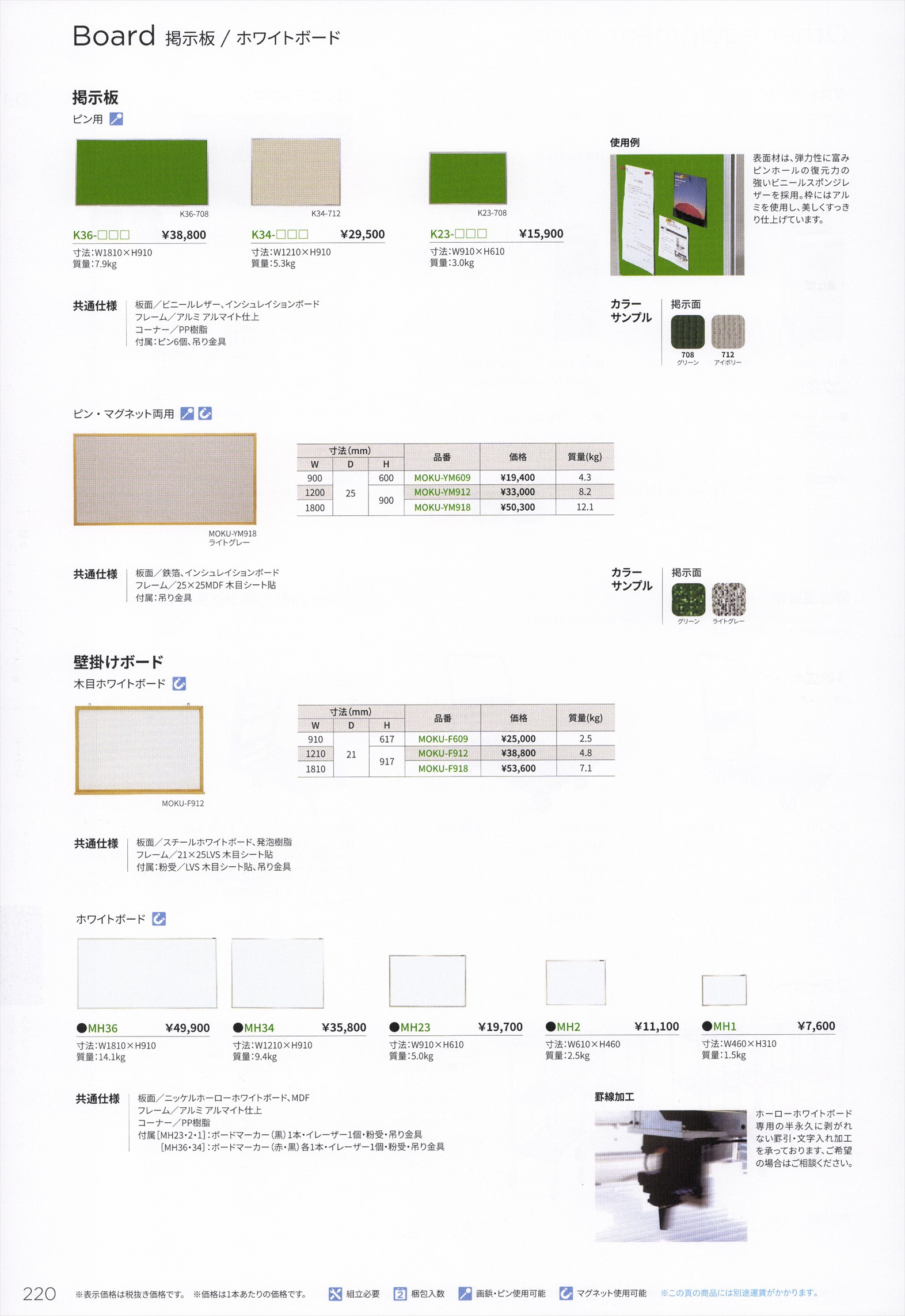 Board（掲示板 / ホワイトボード） 掲示板，壁掛けボード