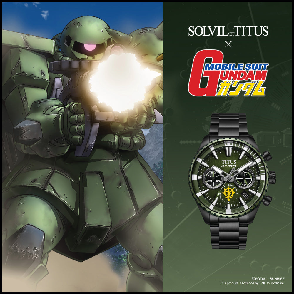 Solvil et Titus x Gundam MS-06F Zaku II Saber Chronograph Men Watch
