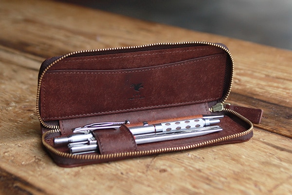 プエブロレザーラウンドファスナー ペンケース | sot online store