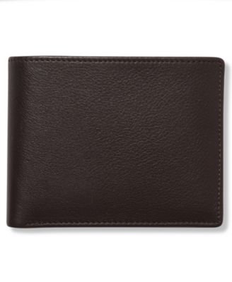 Perry Ellis Portfolio Men's Leather Park Avenue Bifold Wallet - Macy's