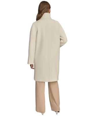 Donna Karan New York Women's Stand-Collar Single-Breasted Coat