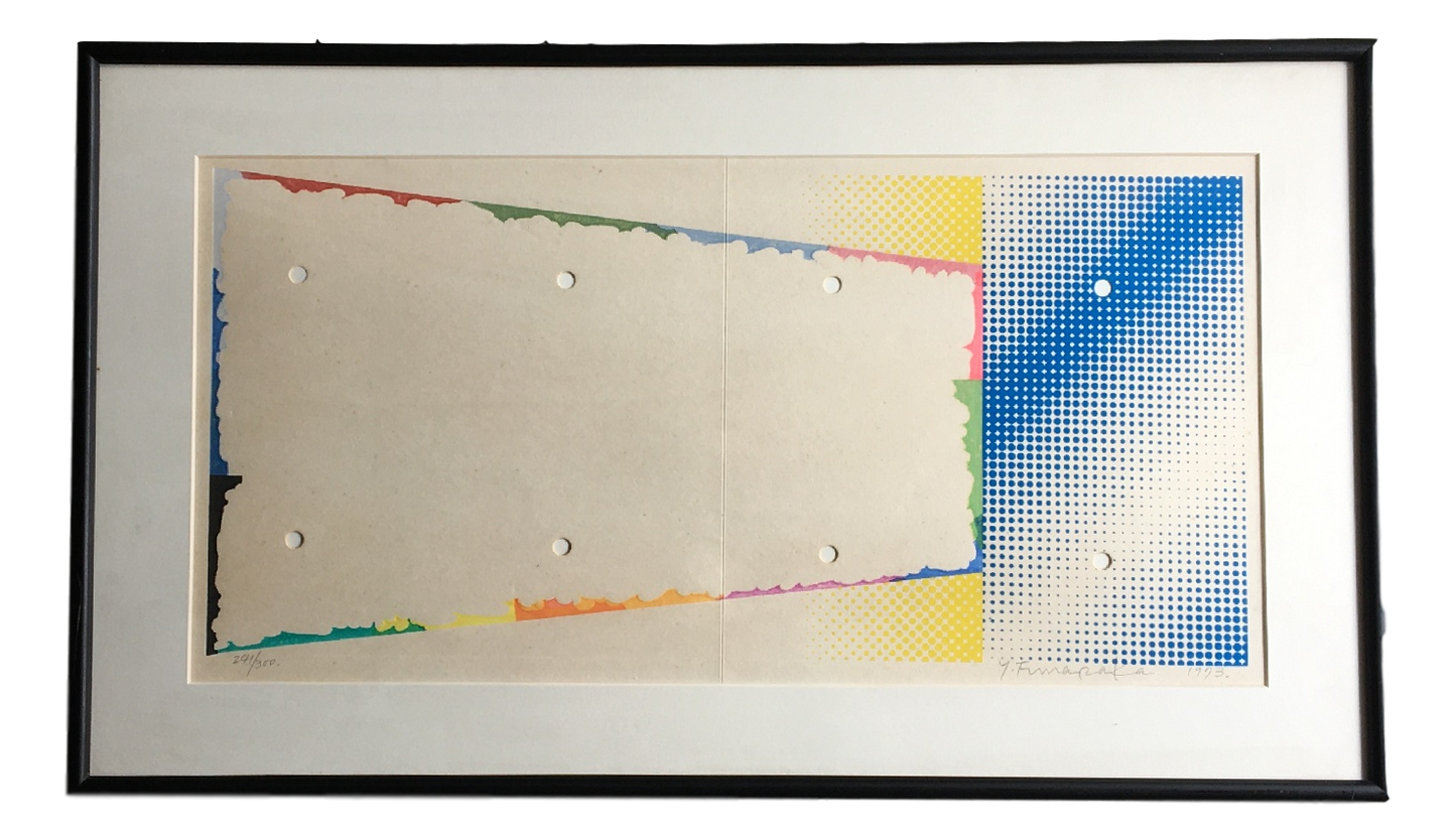 船坂芳助／シルクスクリーン／版画／レモン 船坂芳助／シルク