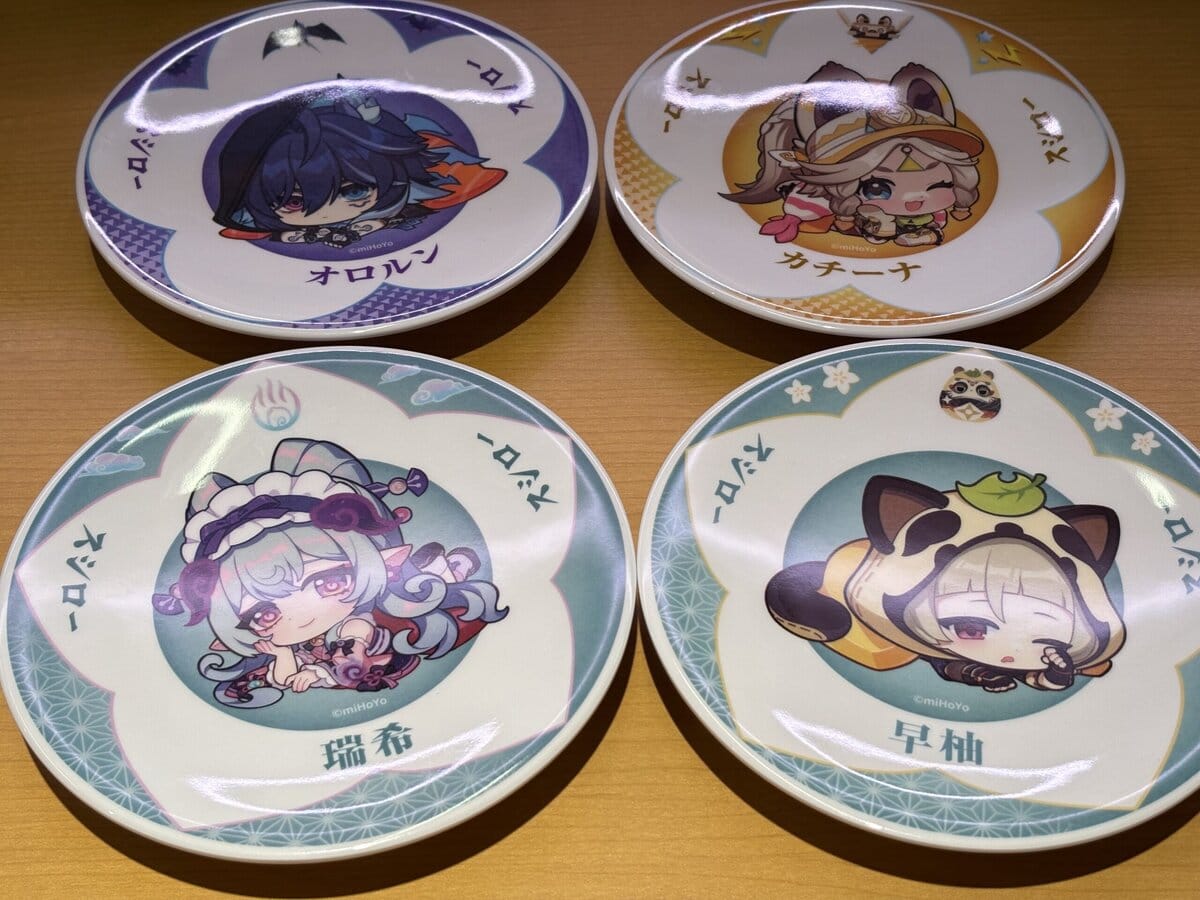 原神 スシロー コラボ 限定 すし皿 4枚セット 原神 スシロー コラボ