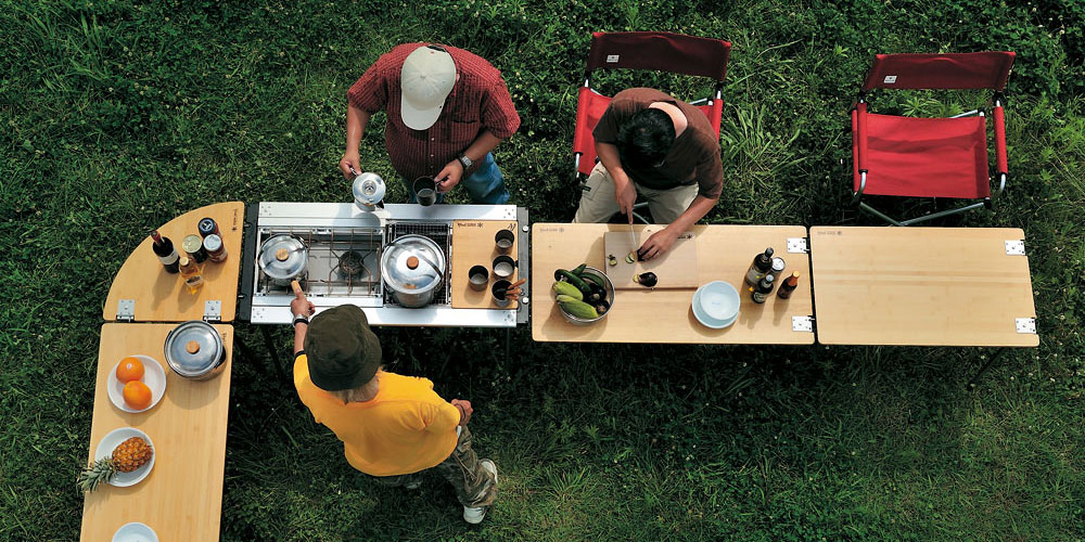 snow peakマルチファンクションテーブル ロング竹