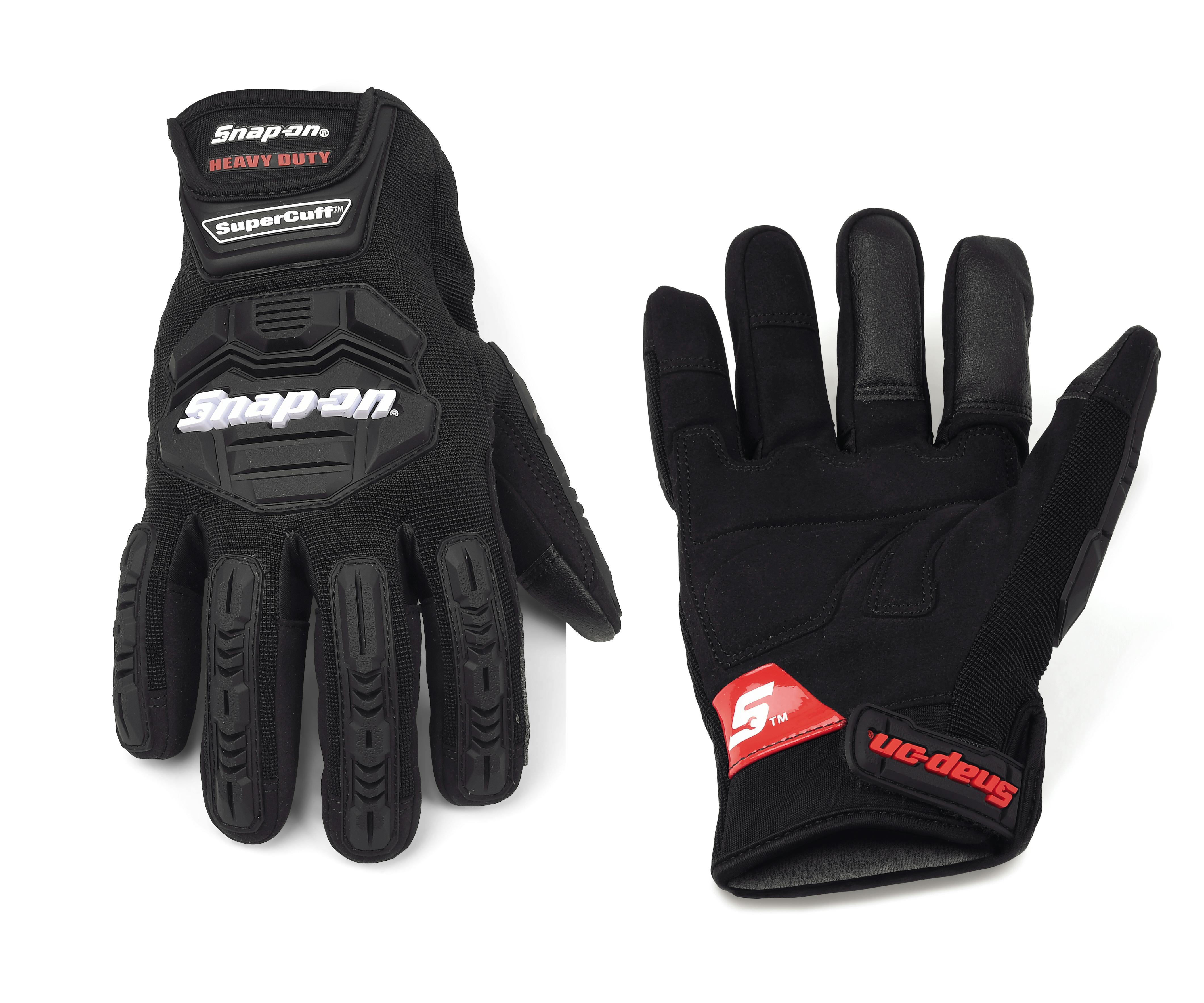 Heavy-Duty Carbon Knuckle SuperCuff® Gloves (Red, Large) - Snap-on
