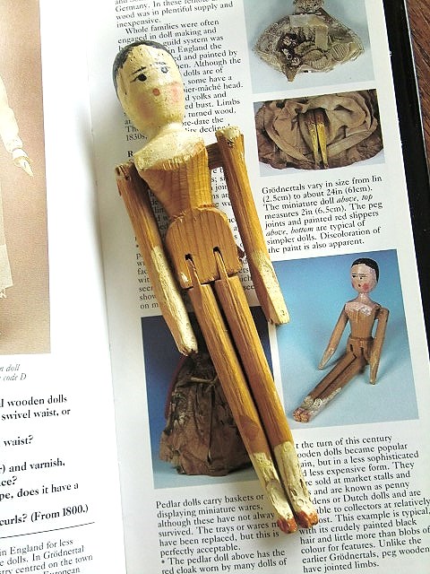 アンティーク ペグドール ペニードール 木製人形 アンティーク ペグ