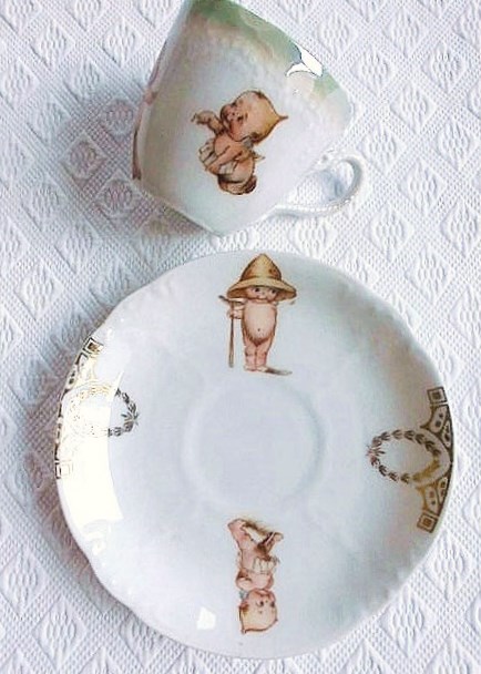 ローズオニール キューピー カップ&ソーサー他 食器セット ローズ