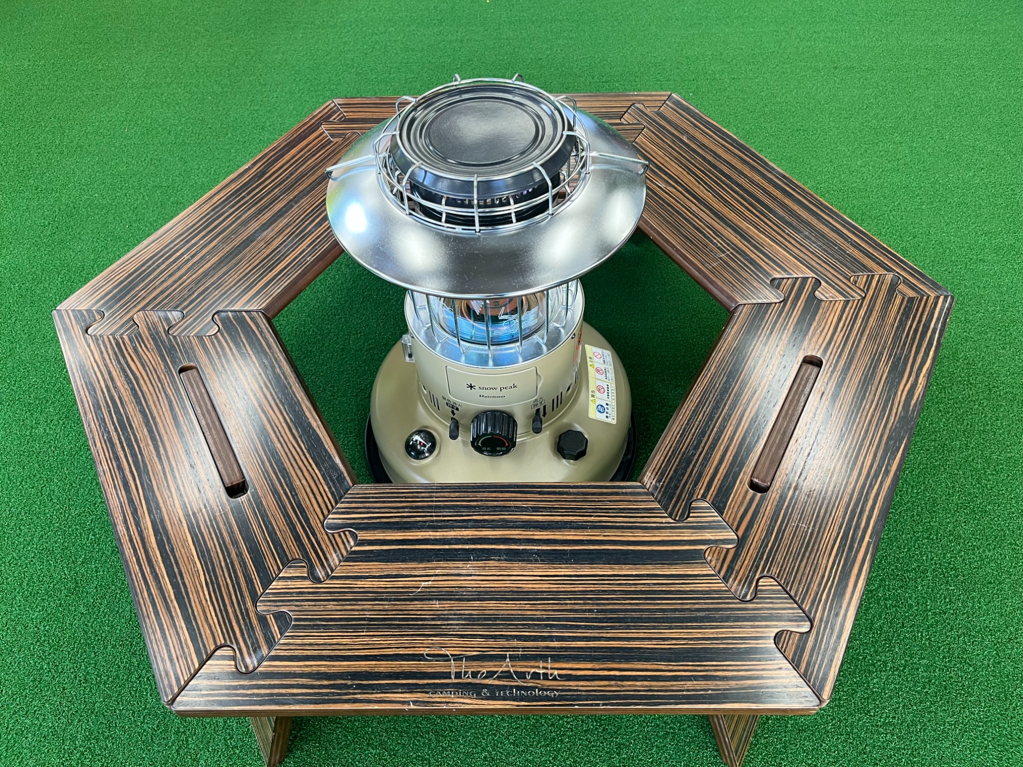 The arth ヘキサテーブル 黒しま次郎 六角テーブル The arth ヘキサ