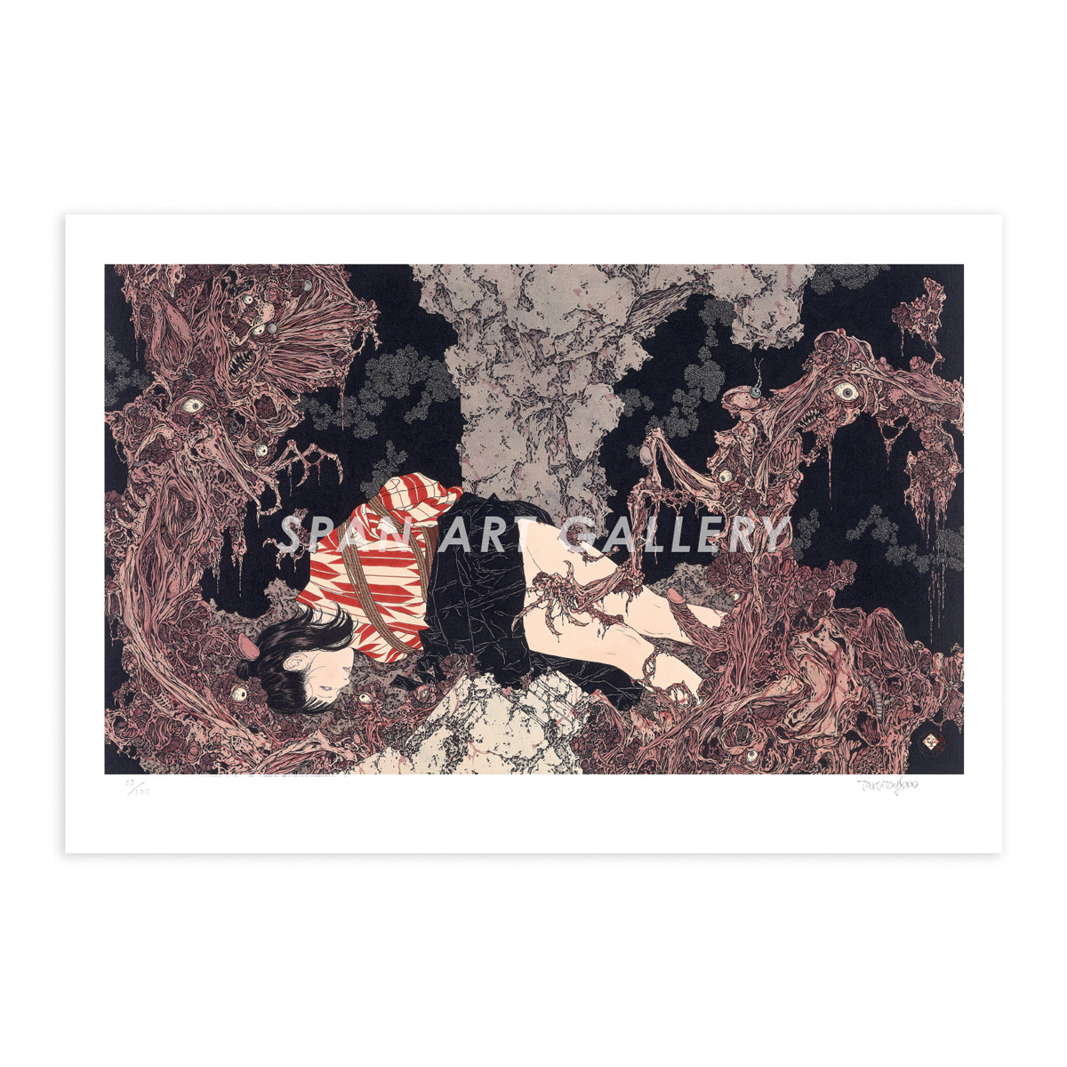 李東拭の肉筆画・サイン入り 李東拭の肉筆画・サイン入り 李東拭の肉筆