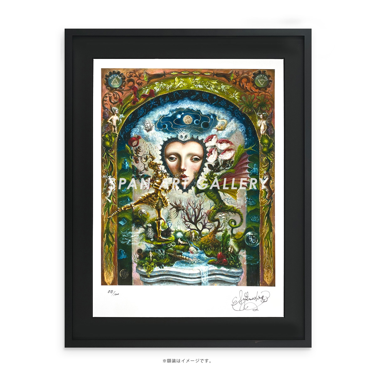 Span Art Gallery / 【直筆サイン・エディション入】夢島スイ 額付き