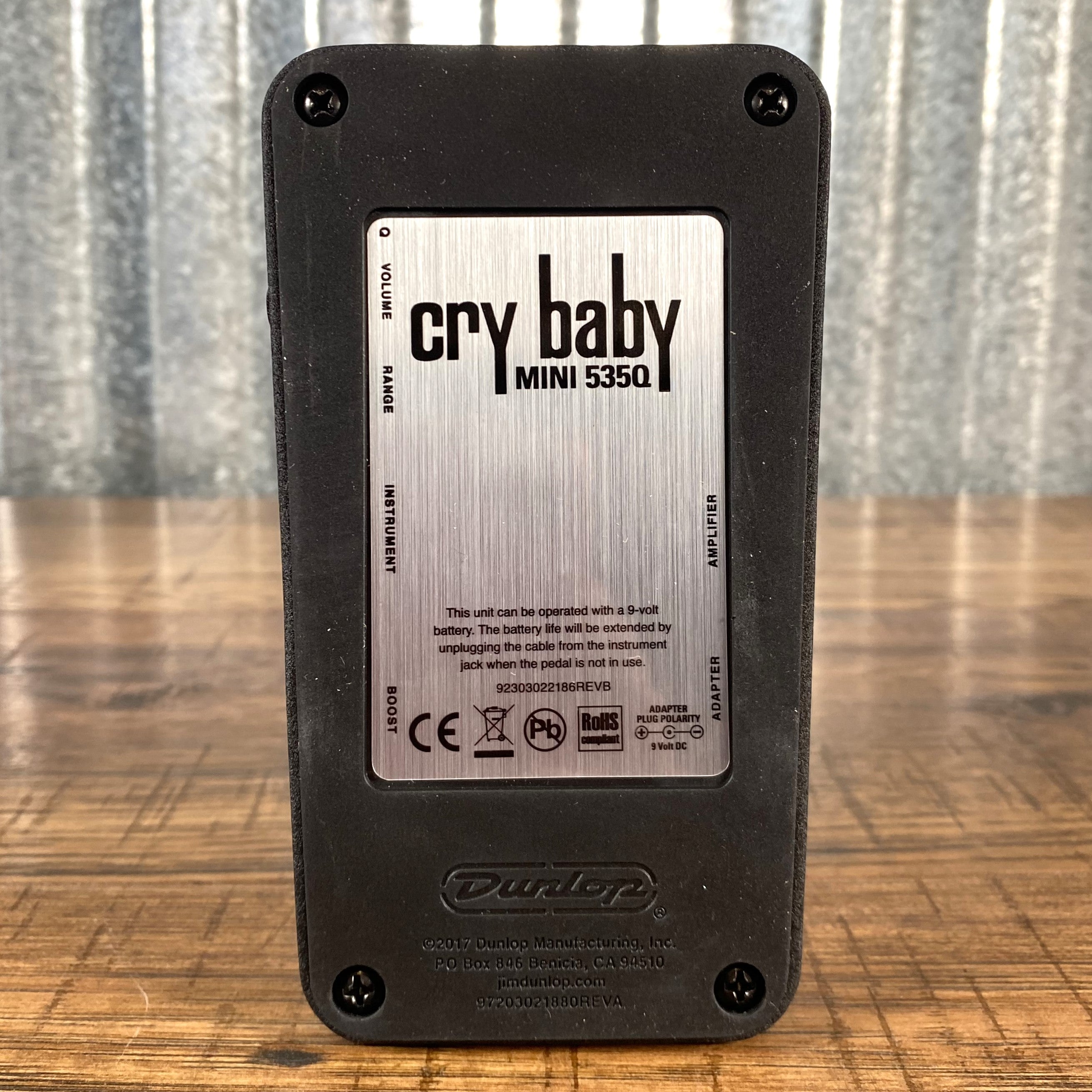 Dunlop Crybaby Mini 535Q Wah CBM535Q Guitar Effect Pedal