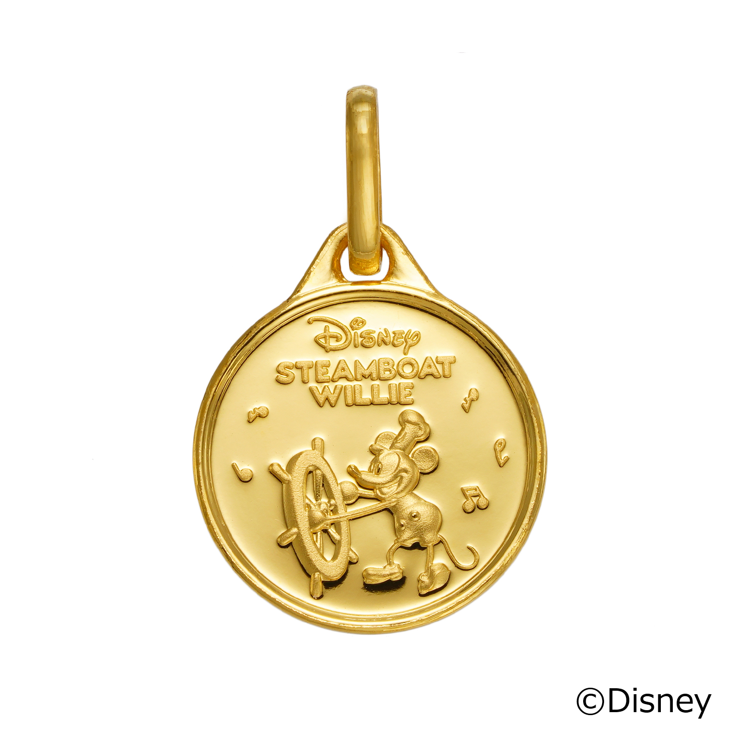 K24 純金 メダル ペンダント ディズニー ミッキーマウス & ミニー
