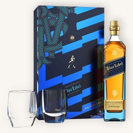 Johnnie Walker Blue Label with 2 Glasses Gift Set 750ml - Luxury