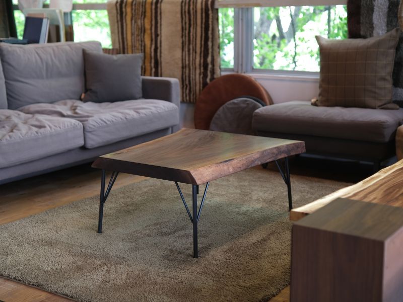 一枚板テーブル カウンターテーブル ウォールナット ローテーブル