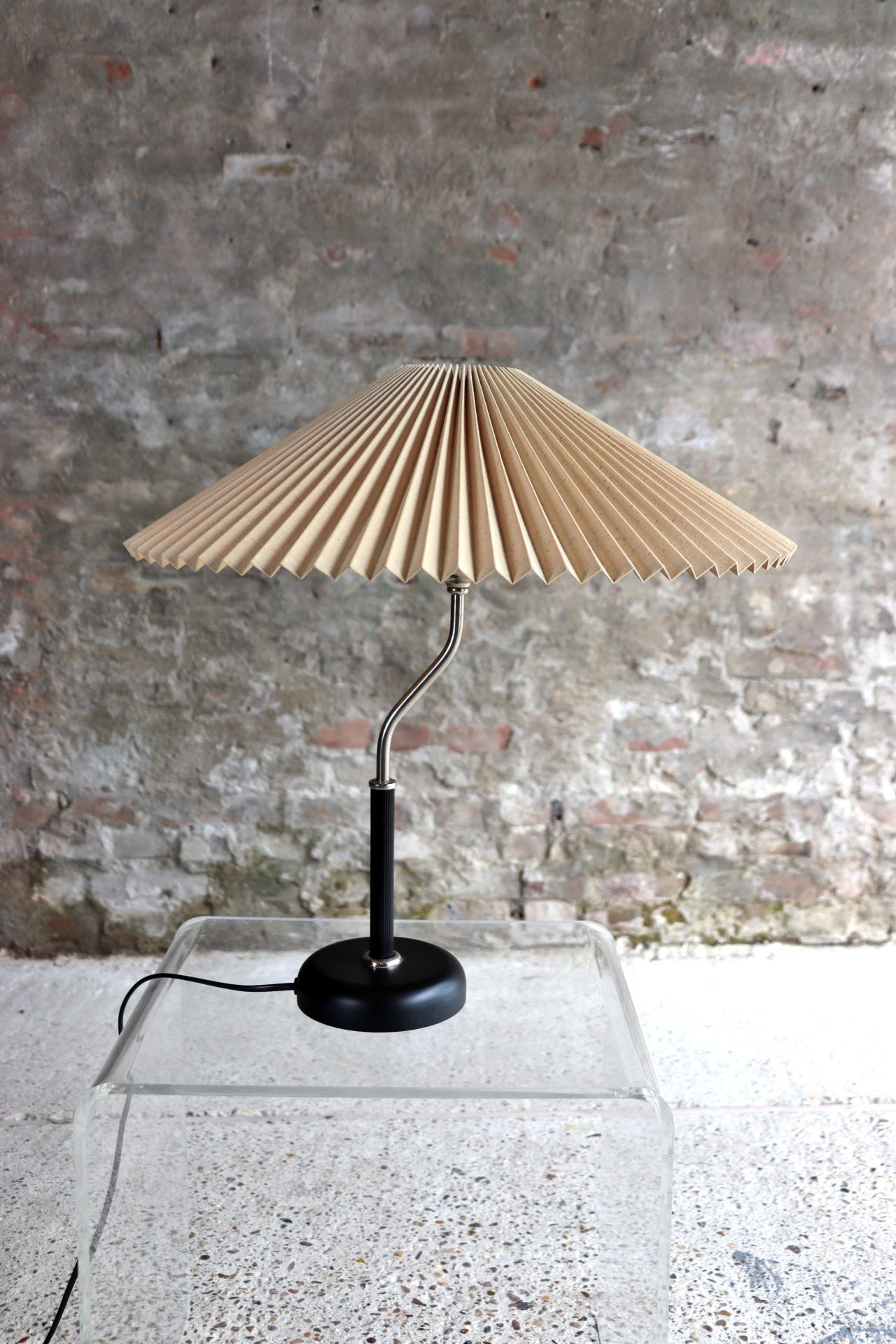 IKEA - Pleated Table Lamp - B8804 - 1980s