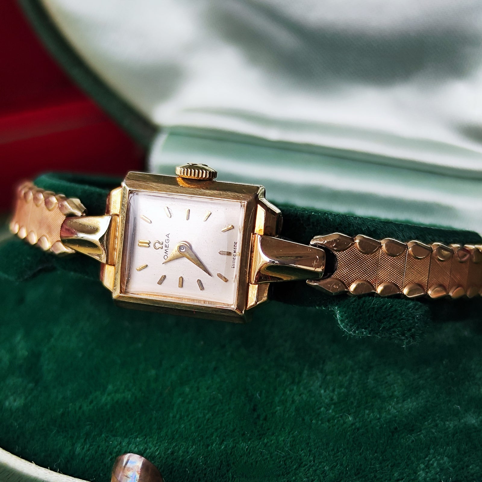 アンティーク オメガ手巻式 ミニチュア置時計 稼働確認済み 販売済み