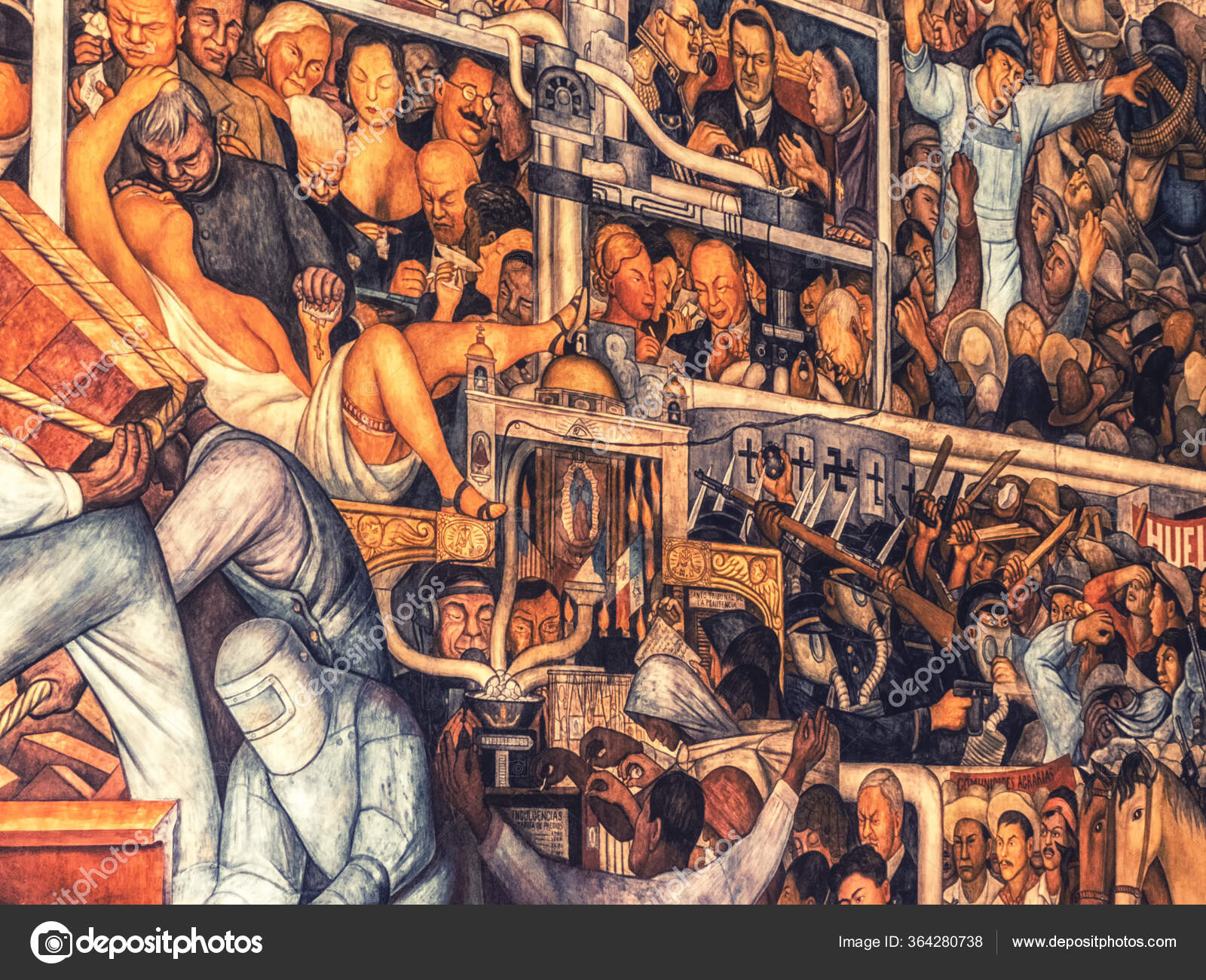 メキシコ)ディエゴ・リベラの作品の模写 メキシコ市 メキシコ 10月2019