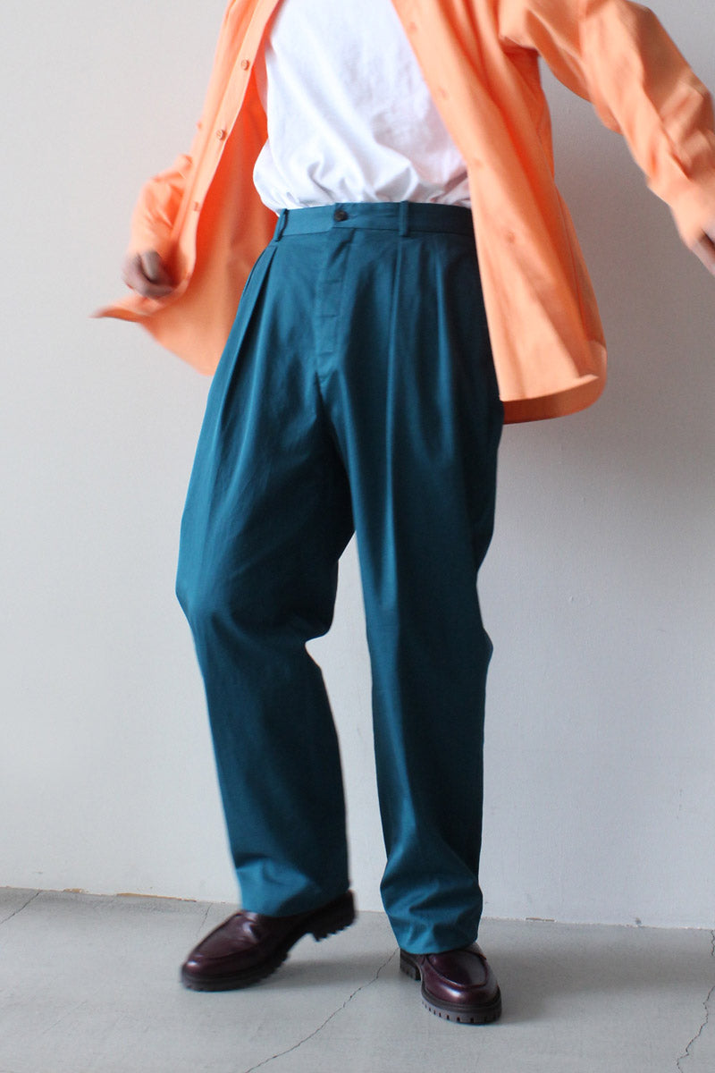 NEAT | NEAT CHINO / BLUE GREEN チノトラウザー – STOCK