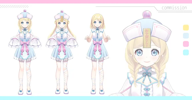 Vtuber用パーツ分けイラスト制作 - pchi - nizima by Live2D