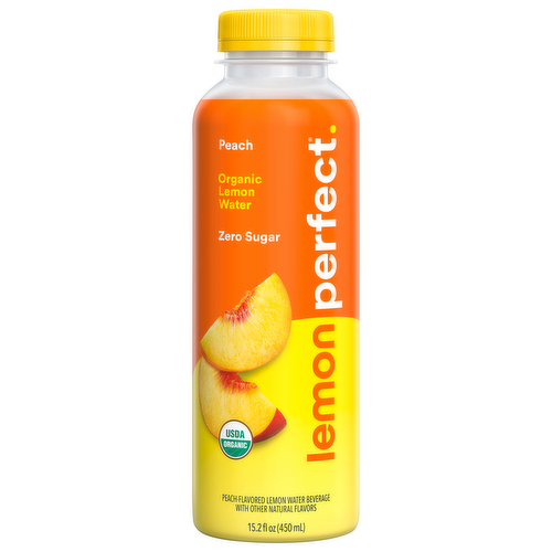 Lemon Perfect Organic Zero Sugar Peach Raspberry Hydrating Lemon