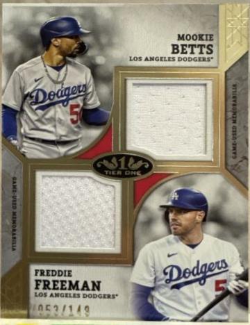 Mookie Betts / Freddie Freeman MLB 2025 Topps Tier One Dual Relic