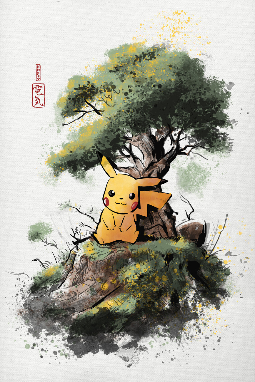 ゴッホピカチュウ アートプリント ゴッホピカチュウプリントアート3種