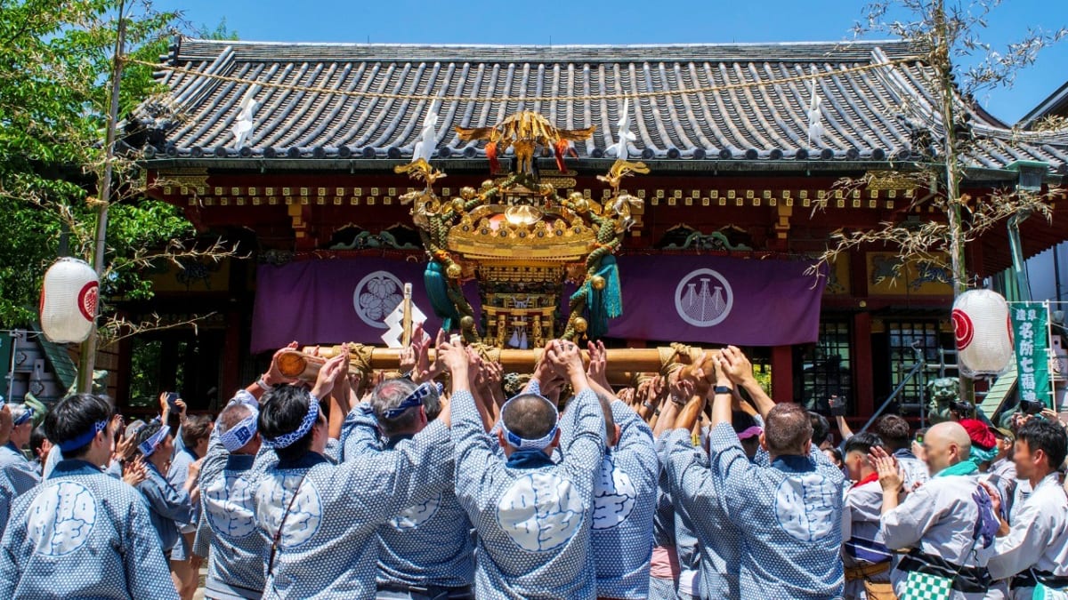 S*A様 入手困難☆浅草三社祭ポスター二枚☆雷門江戸神輿神田祭半纏法被