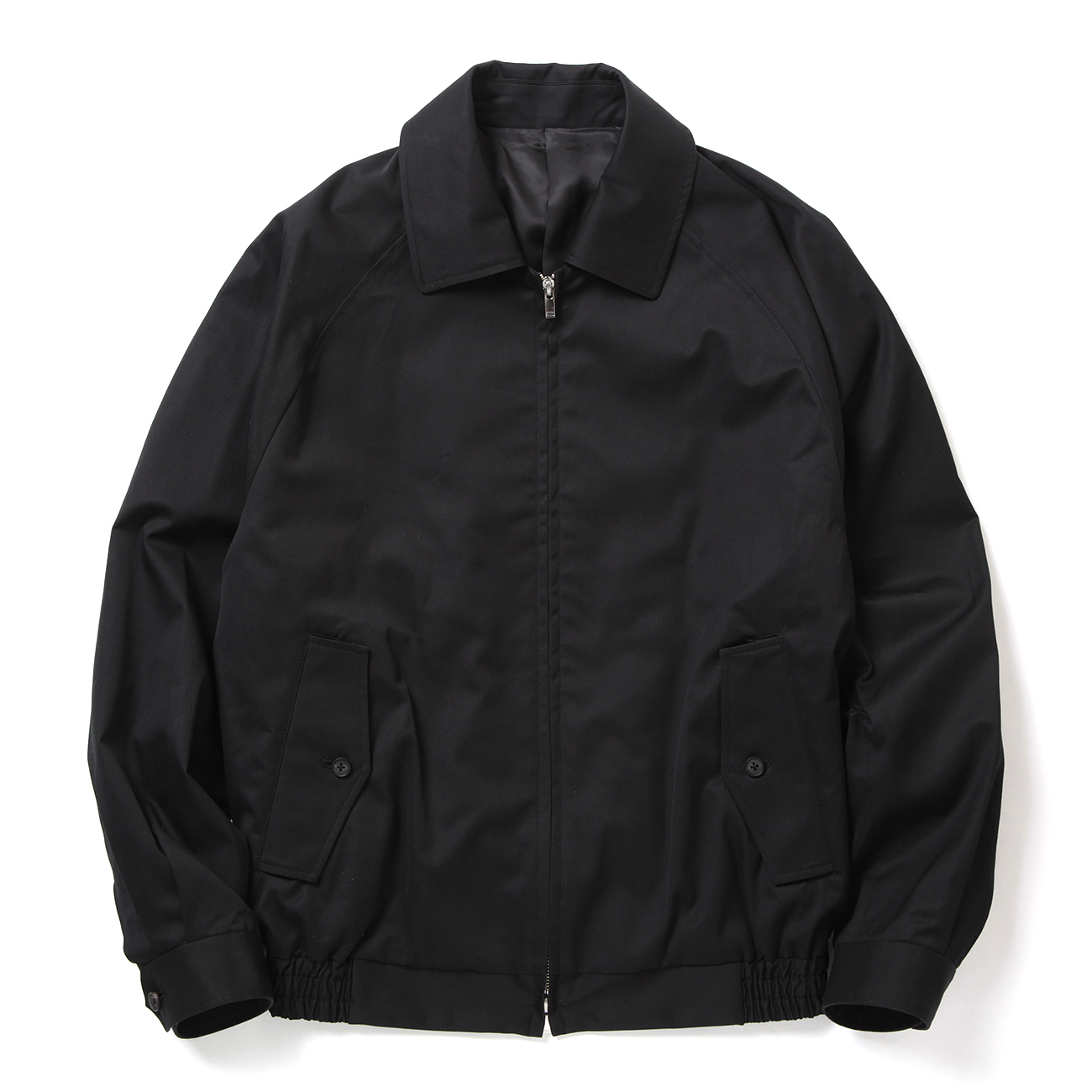stein / シュタイン | COTTON TWILL HARRINGTON ZIP JACKET - Black