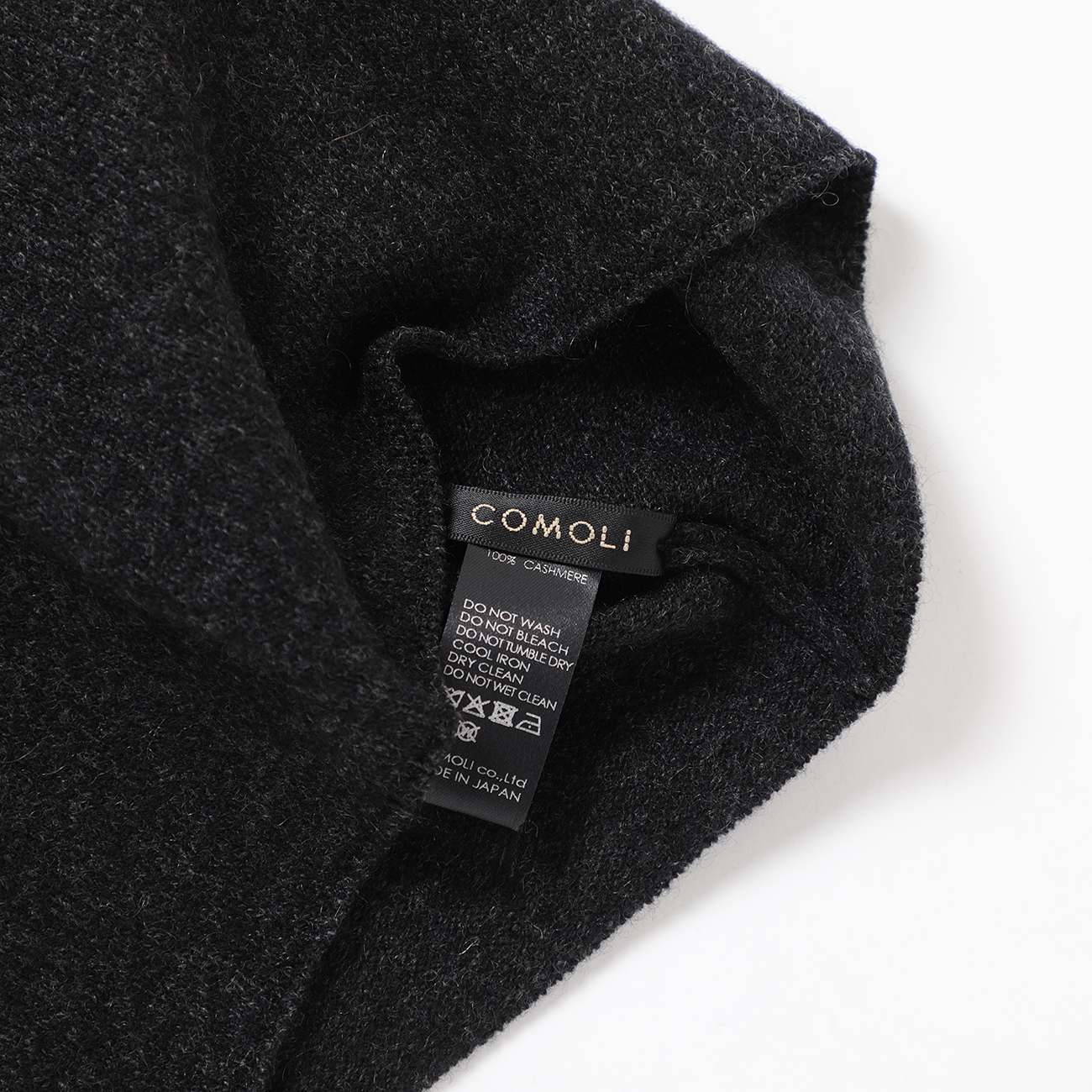 COMOLI / コモリ | カシミヤ ネックウォーマー - Charcoal | 通販