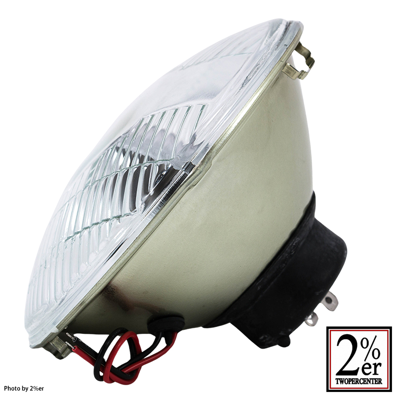 スリーポイントヘッドライトレンズ ルーカスタイプ7インチ H4 / 2％er