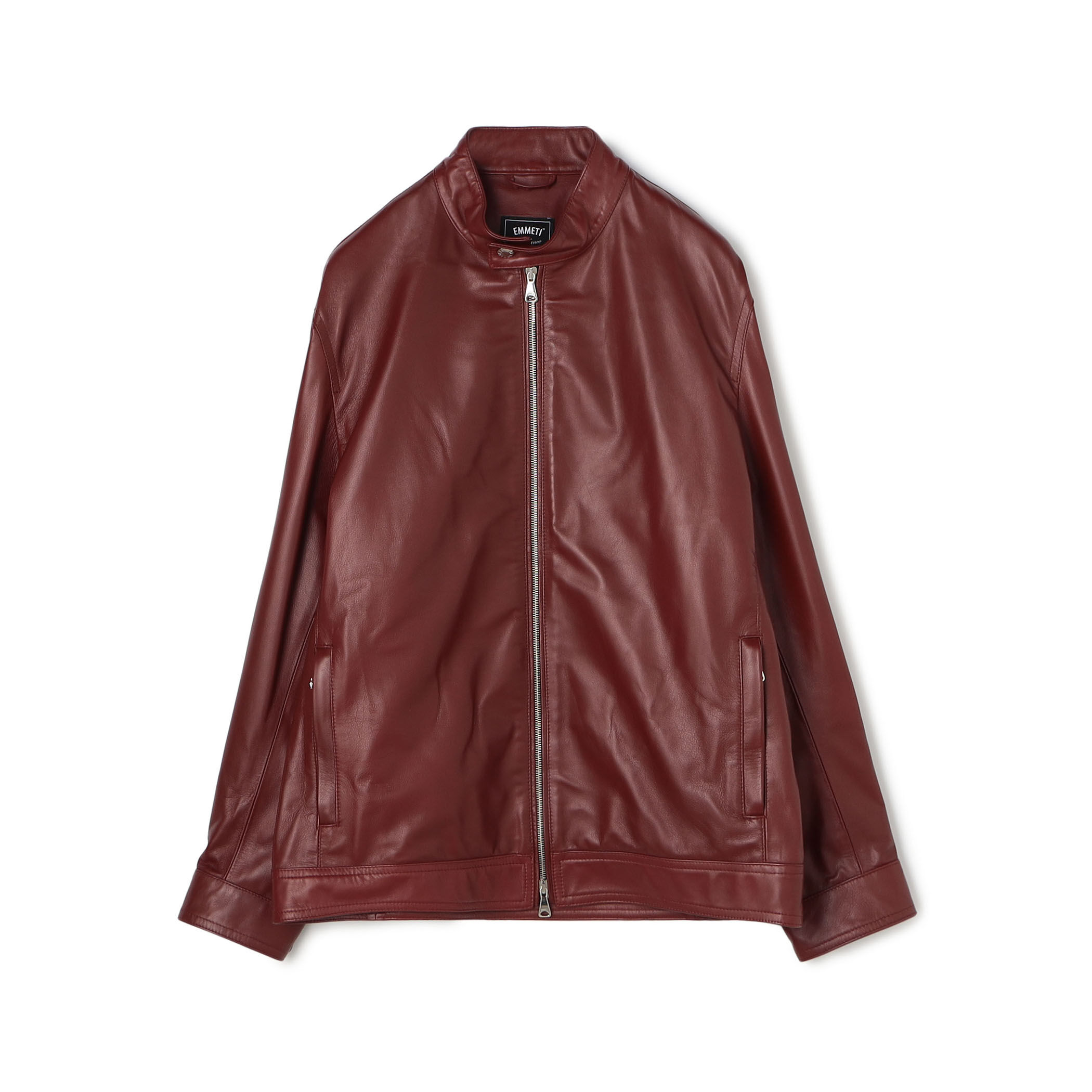 別注】 EMMETI ラムレザー シングルライダースブルゾン