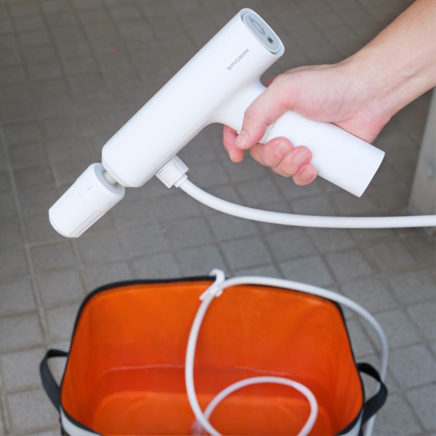 SPICERR（スパイサー）ポケッタブル高圧洗浄機 ホワイト -の商品詳細
