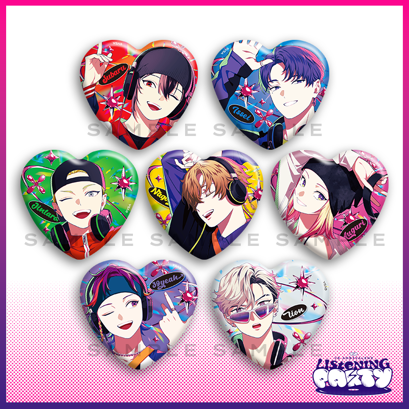 LISTENING PARTY】XlamV トレーディングハート缶バッジ | VS