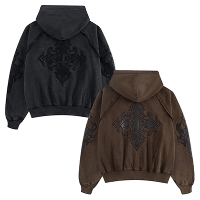 FAUX FUR CROSS ZIP HOODIE -2.COLOR- | WALKIN STORE WEB SHOP