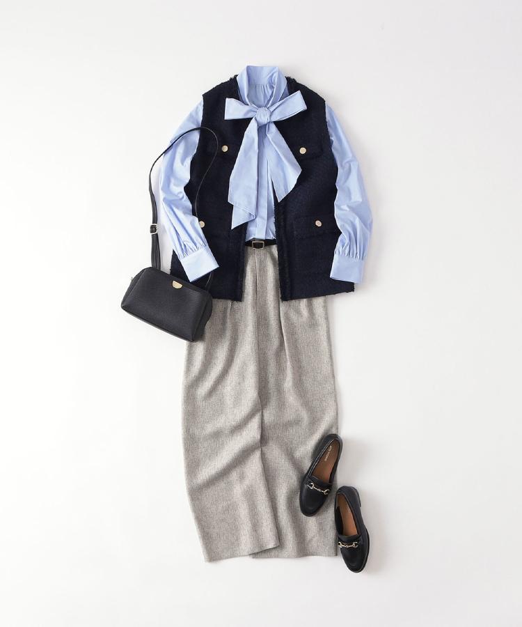 ≪通勤・セレモニー対応≫ツイードジレ【洗える】（ベスト） | OPAQUE