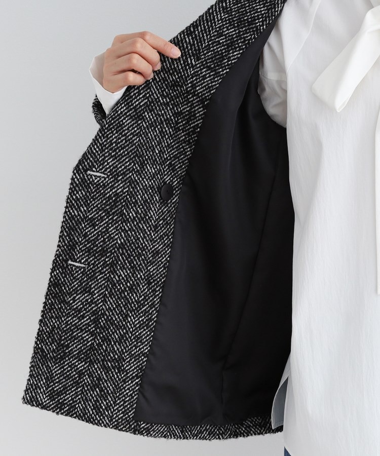 リングヂャケット Lサイズ チェスターコート ヘリンボーン リング