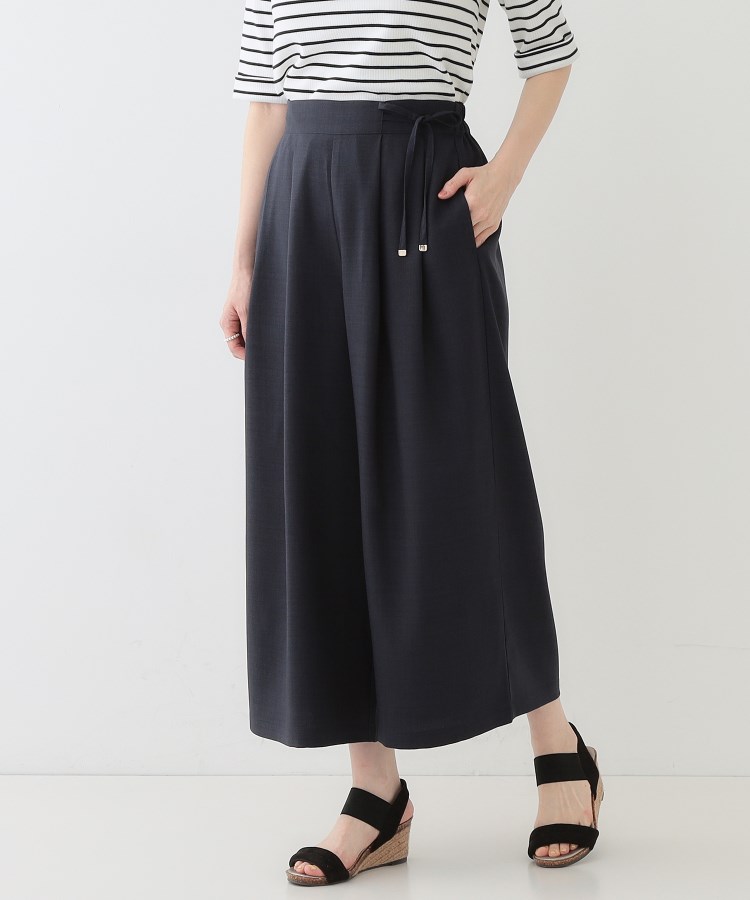 洗える/S-LL/アイロン掛けが楽】低身長さんにもおすすめ 麻調ガウチョ