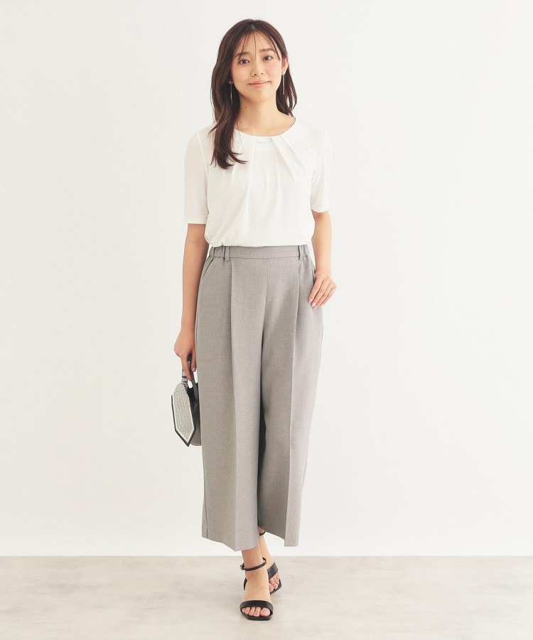 ◇リネンタッチ ガウチョパンツ/セットアップ対応【防シワ/吸水速乾