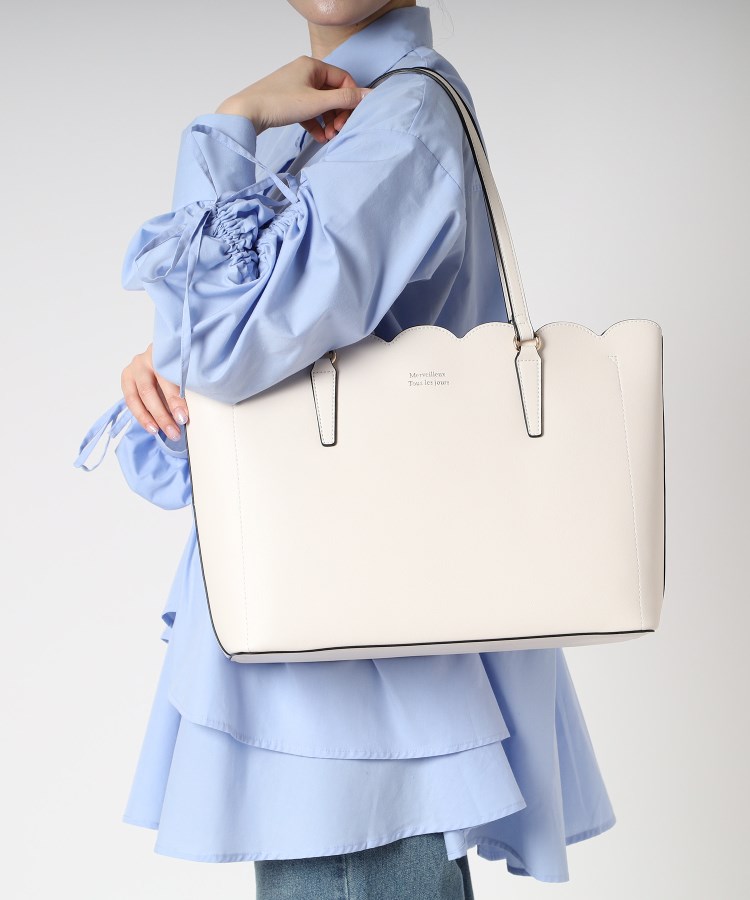 スカラップ合皮トート（トートバッグ） | Ober Tashe（エスペランサ