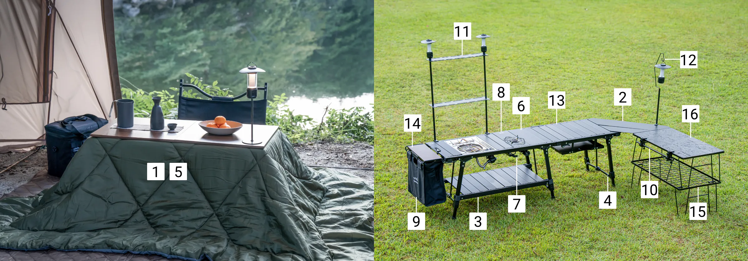 アルペン アルミユニットテーブル110 アルペンアウトドアーズ「アルミ